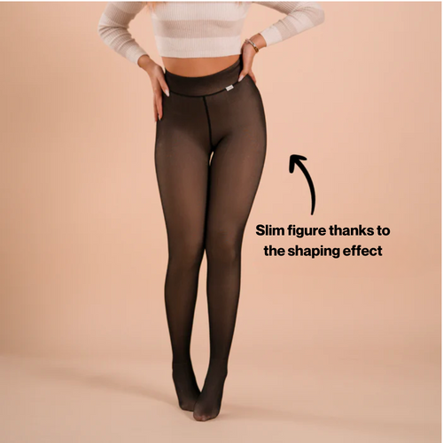 One-Seam Translucent Fleece Lined Tights