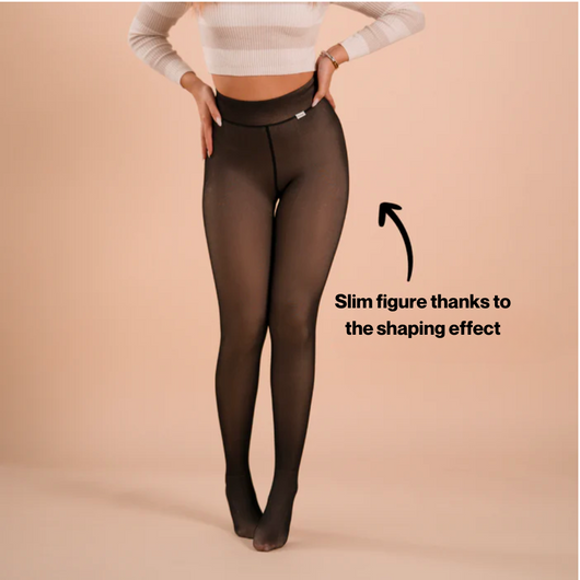 One-Seam Translucent Fleece Lined Tights