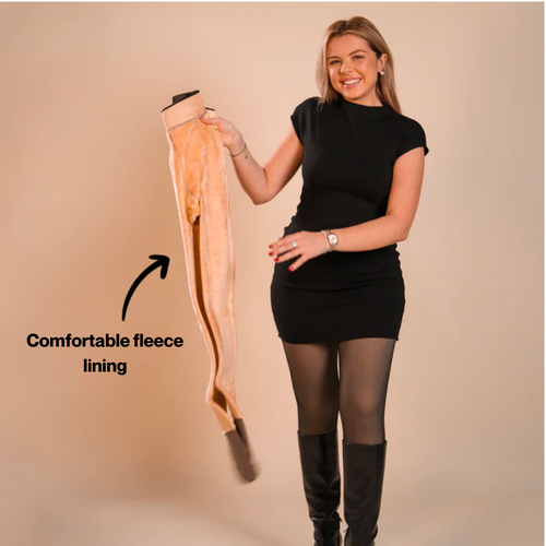 One-Seam Translucent Fleece Lined Tights